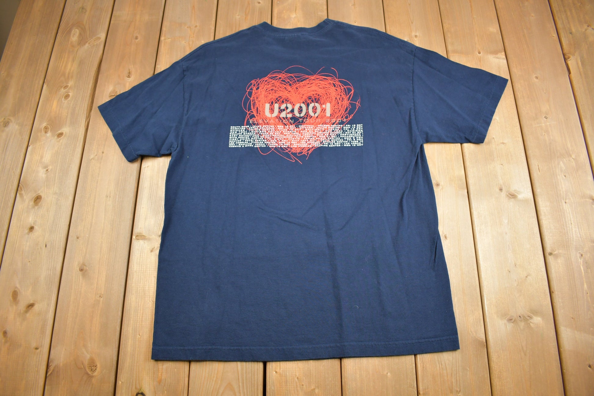 Vintage 2001 U2 Rock Band Graphic T-Shirt