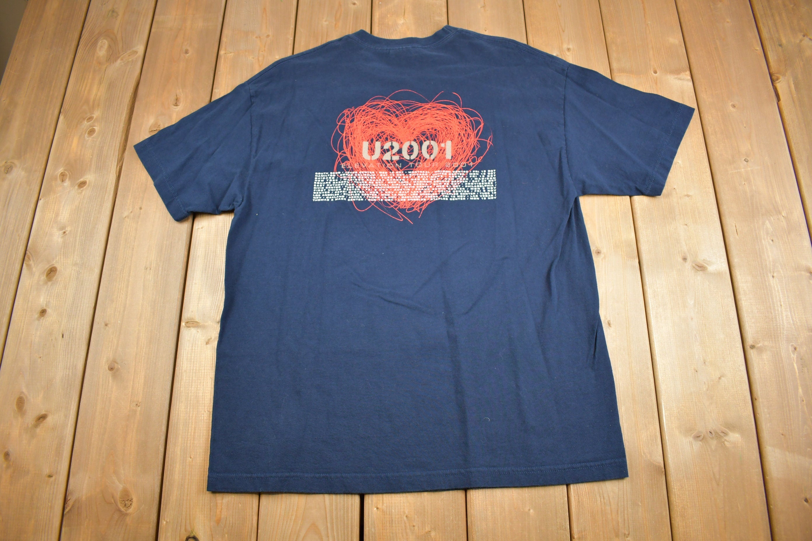 Vintage 2001 U2 Rock Band Graphic T-Shirt