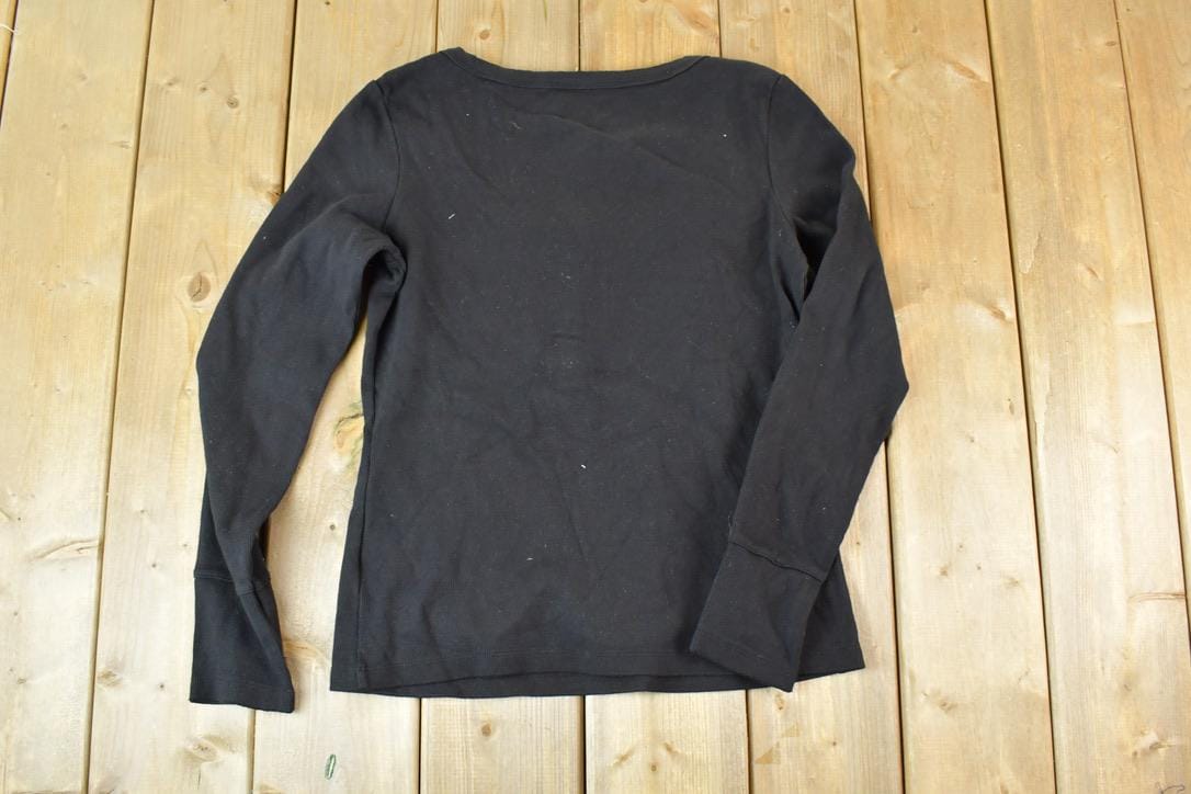 Women Vintage Vigoss Y2K Black Button Up T-Shirt / Vigoss Grunge Skull Print / Contrast Stitch / Internet Famous Clothing / Over Dyed