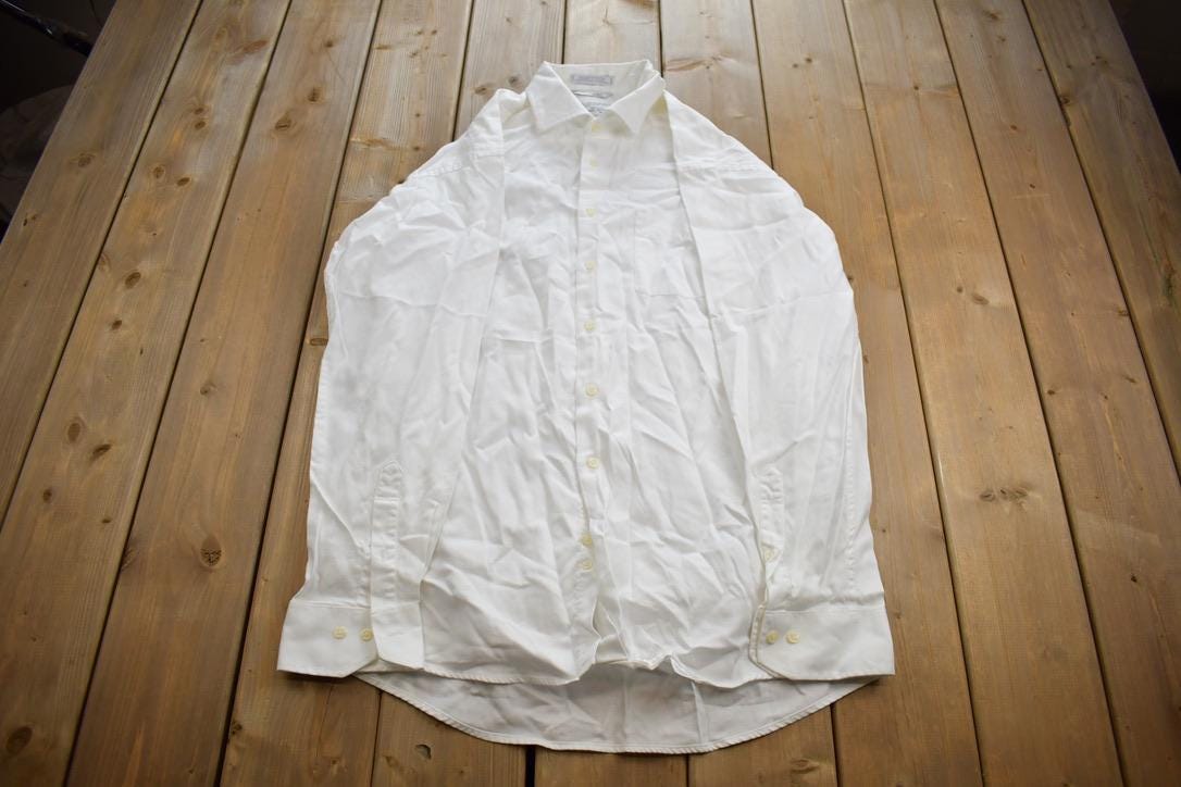 Vintage 1990s J.P Tilford For Harry Rosen Solid Formal Button Up Tailored In Canada