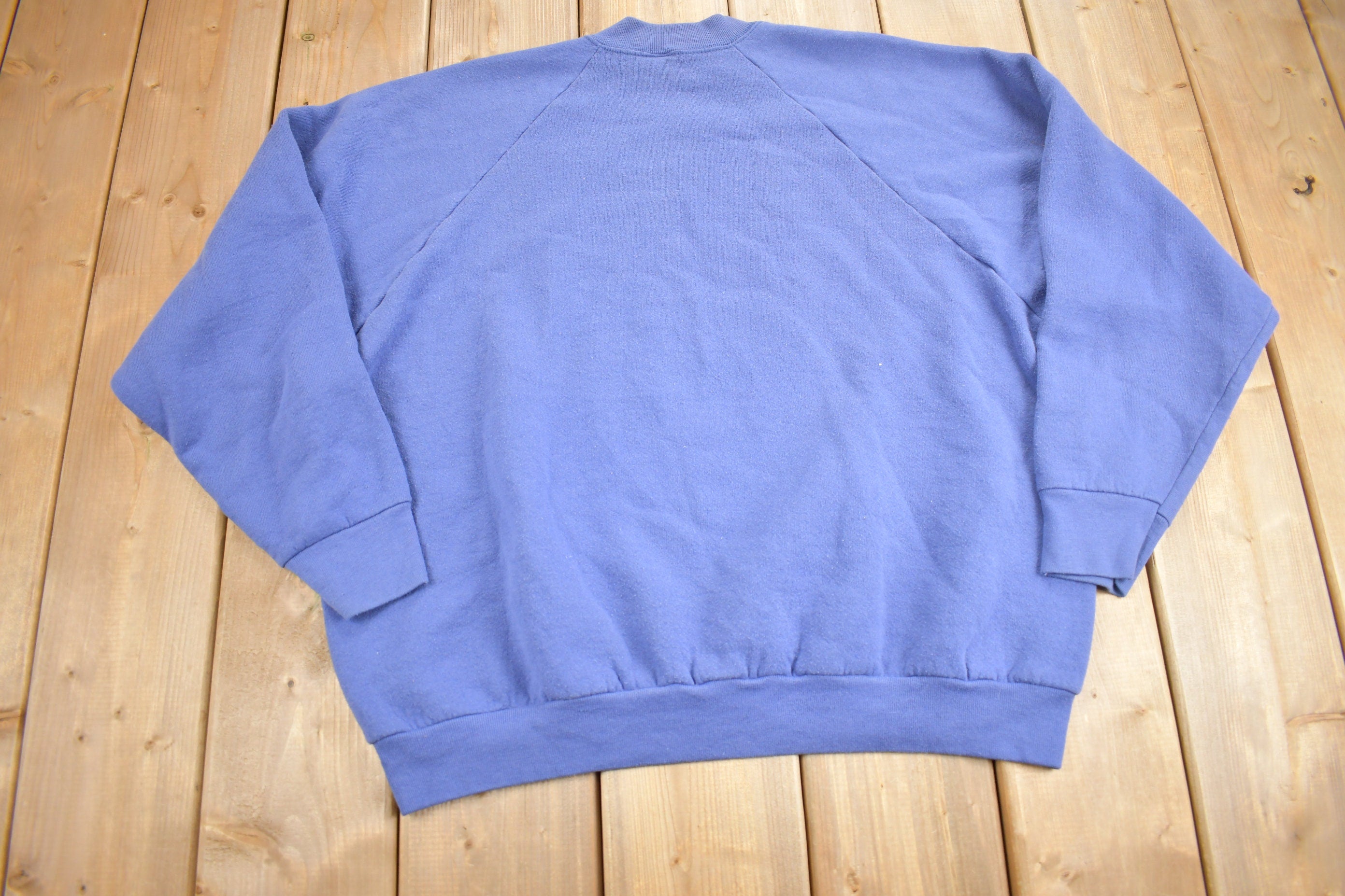 Vintage 1980s Fruit Of The Loom Ladies Blank Raglan Crewneck Sweatshirt