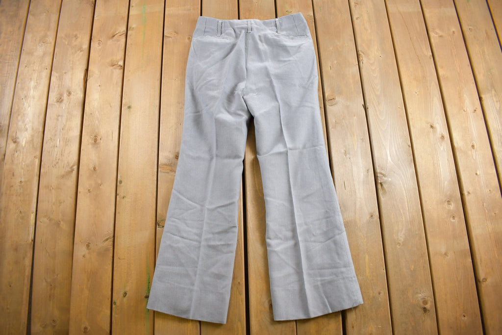 Vintage 1970s Pleated Flared Trousers Size 31 x 29