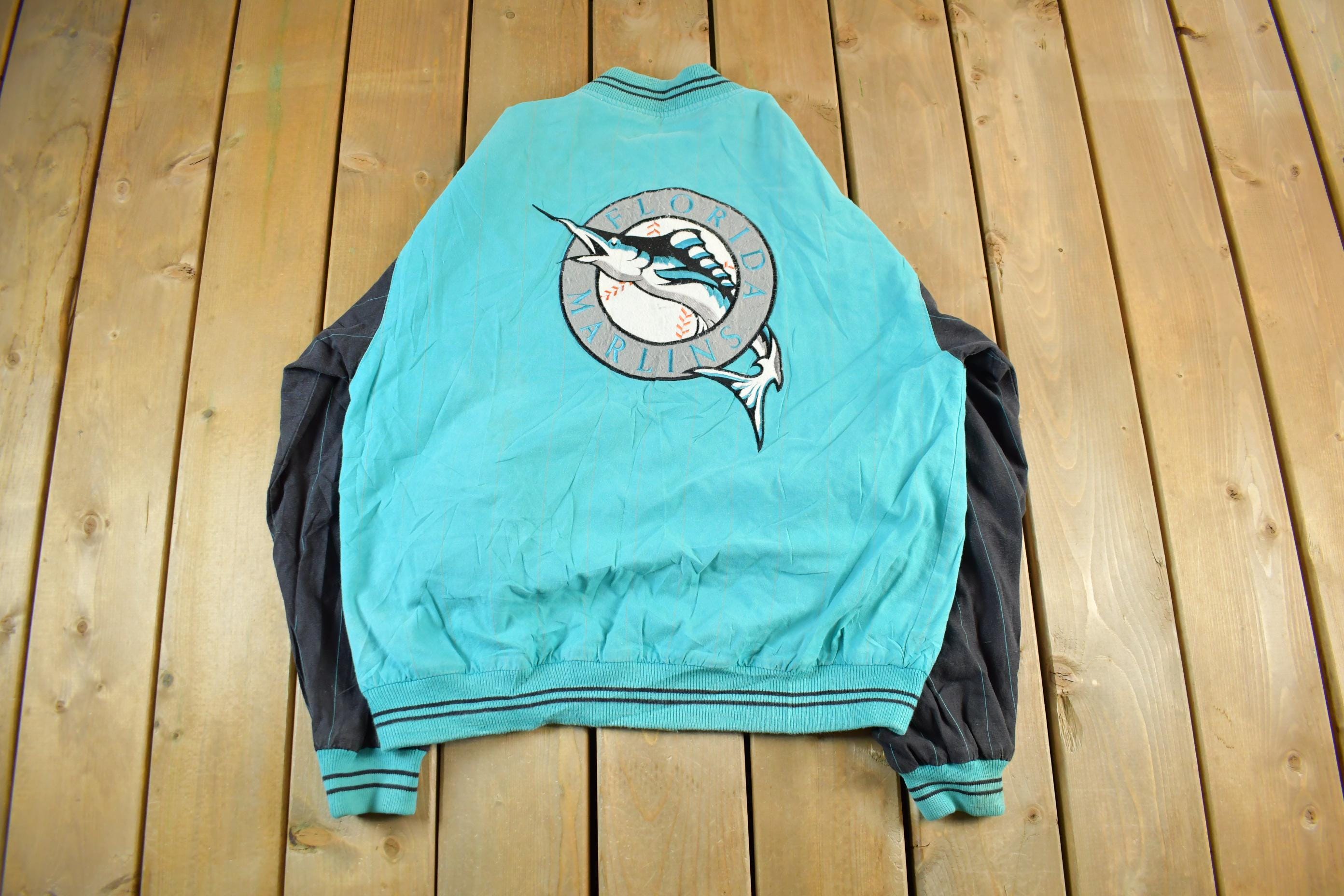 Vintage 1990s Florida Marlins MLB Full Zip Mirage Jacket