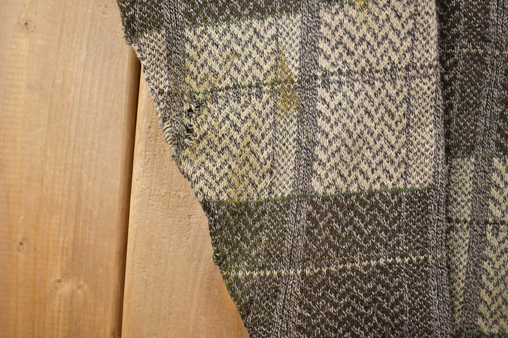 Vintage 1990s Town Craft Knitted Plaid Cardigan Sweater