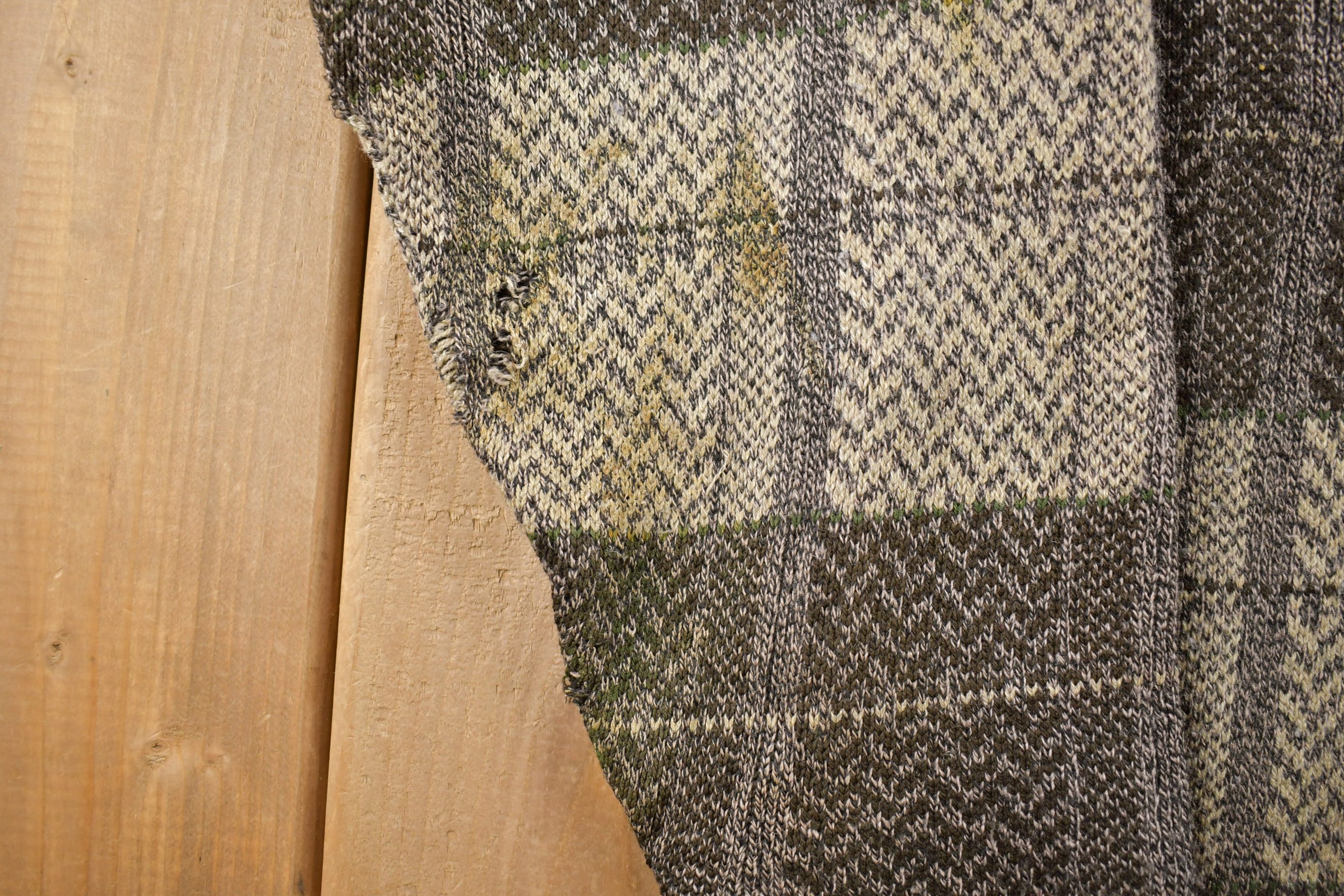 Vintage 1990s Town Craft Knitted Plaid Cardigan Sweater
