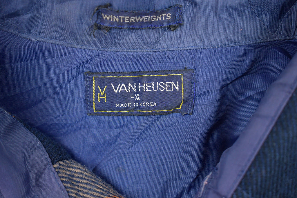 Vintage 1990s Van Heusen Plaid Lined Button Up Shirt
