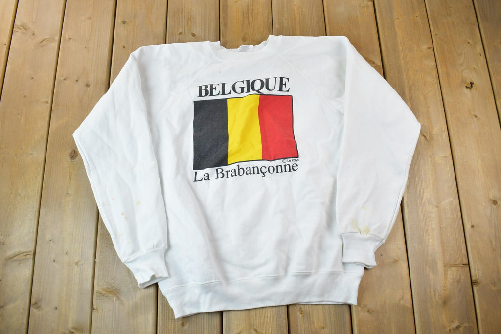 Vintage 1990s Belgique Le Pays Crewneck Sweatshirt