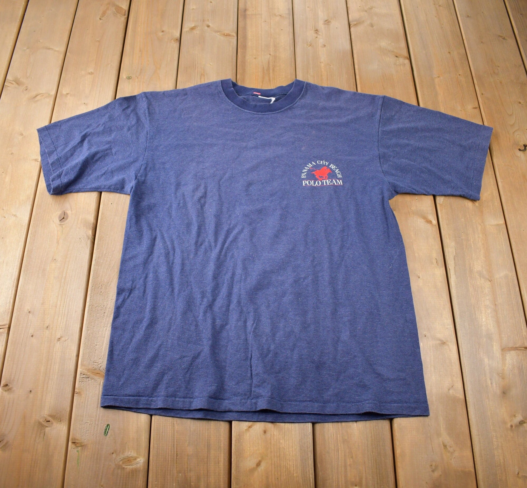 Vintage 1983 Panama City Beach Polo Team Souvenir Travel Single Stitch T Shirt Made In USA