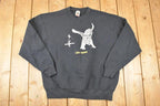 Vintage 1990s Lion Tamer Kitty Graphic Print Crewneck Sweatshirt Men's L