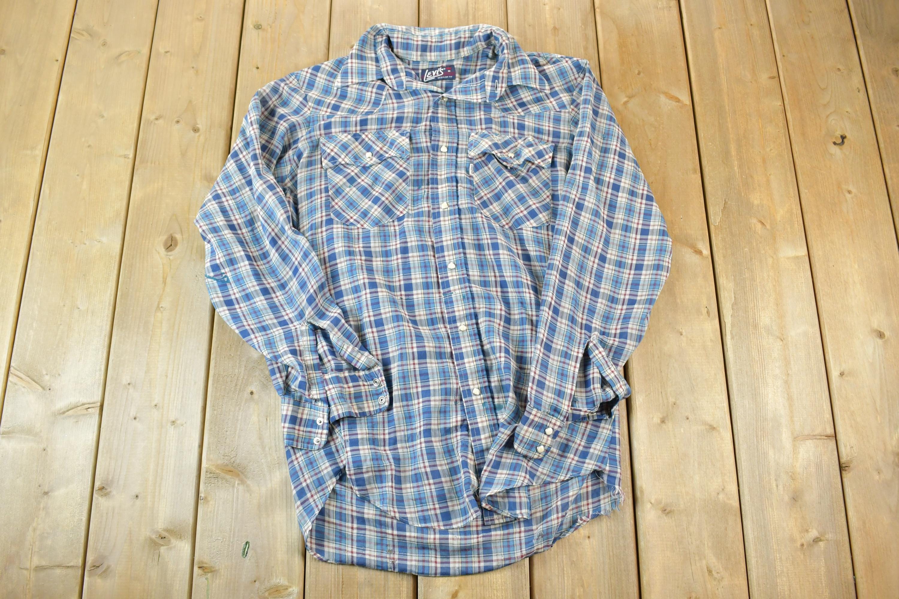 Vintage 1980s Levis Western Button Up Shirt