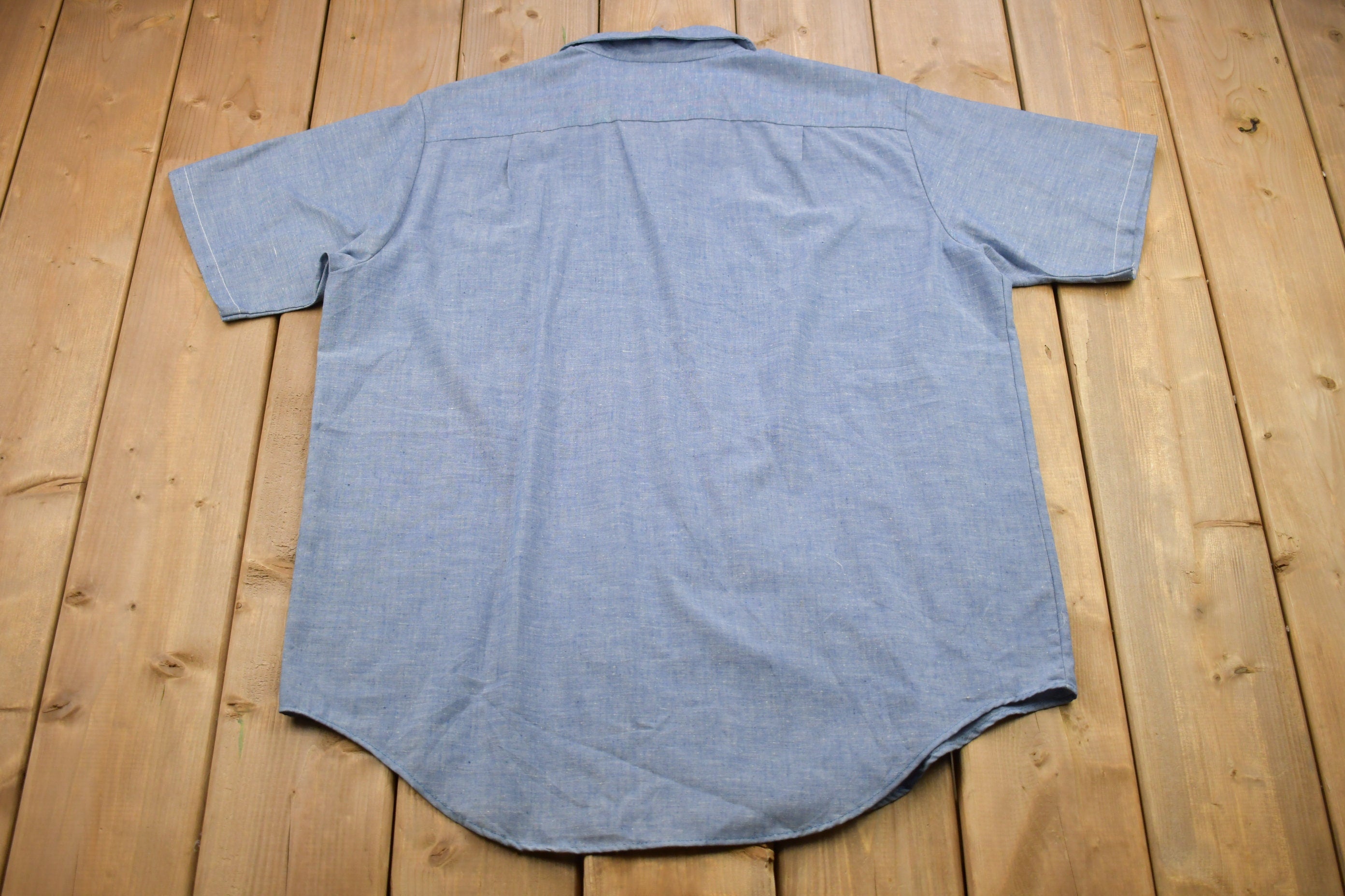 Vintage 1990s Blank Simple Button Up T-Shirt