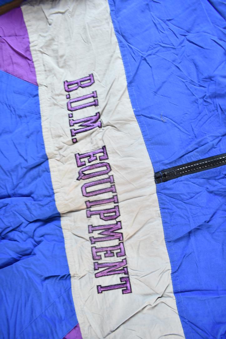 Vintage 1990s B.U.M. Equipment Color Block Windbreaker