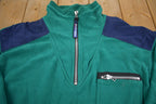 Vintage 1990s Colombia Quater-Zip Fleece Sweater