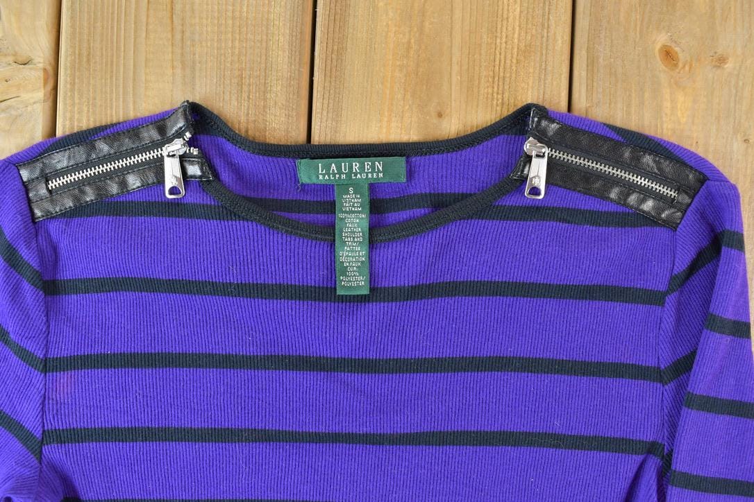 Vintage 1990s Lauren Ralph Lauren Knit Zipper Crewneck Sweater