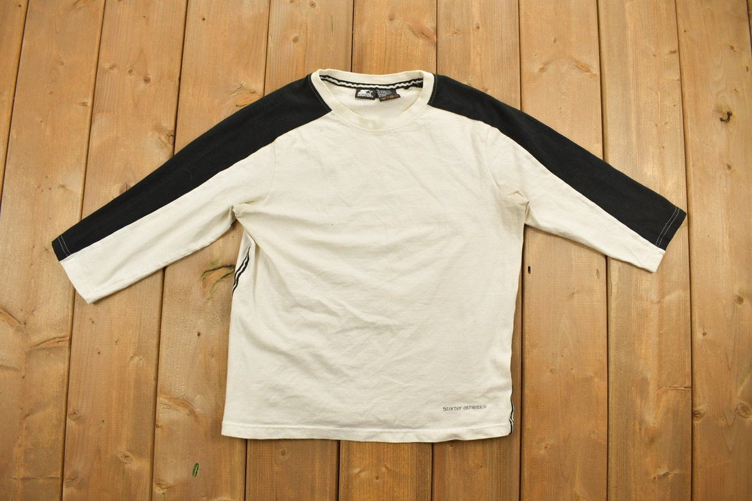 Vintage 1990s Starter Quarter Sleeve Blank T-Shirt