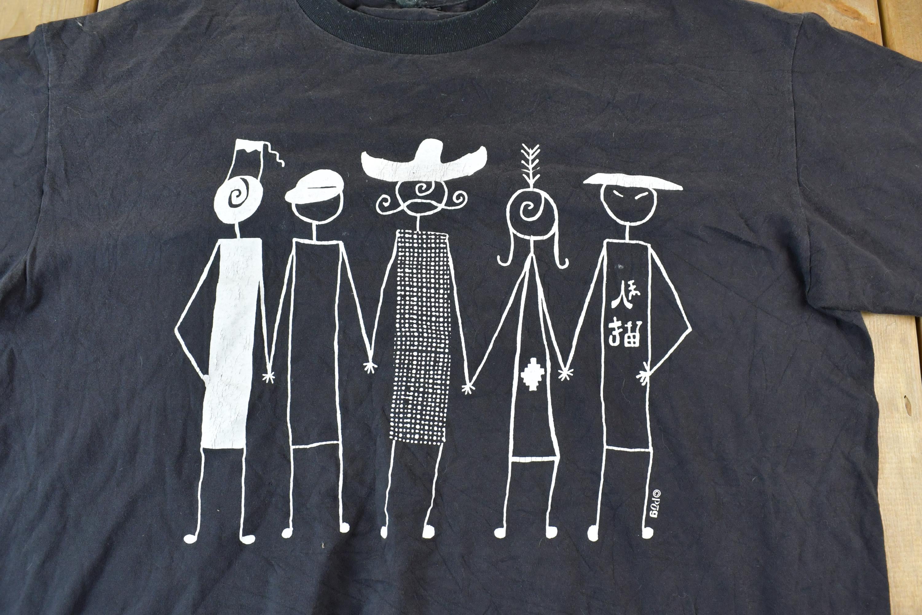 Vintage 1990s World Peace Graphic T-Shirt