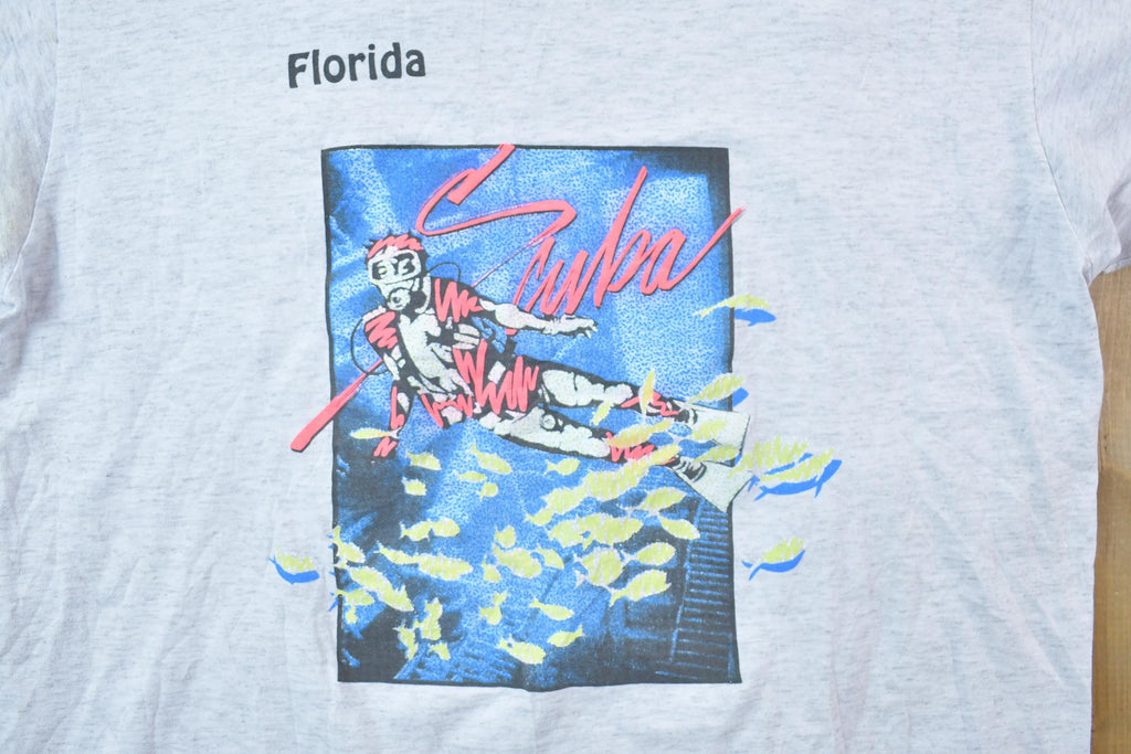 Vintage 1990s Florida Scuba Diving Souvenir T-Shirt