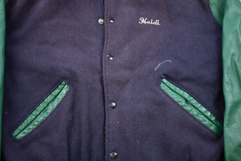 Vintage 1990s Delong Golden Oaks Farm Wool Bomber Jacket