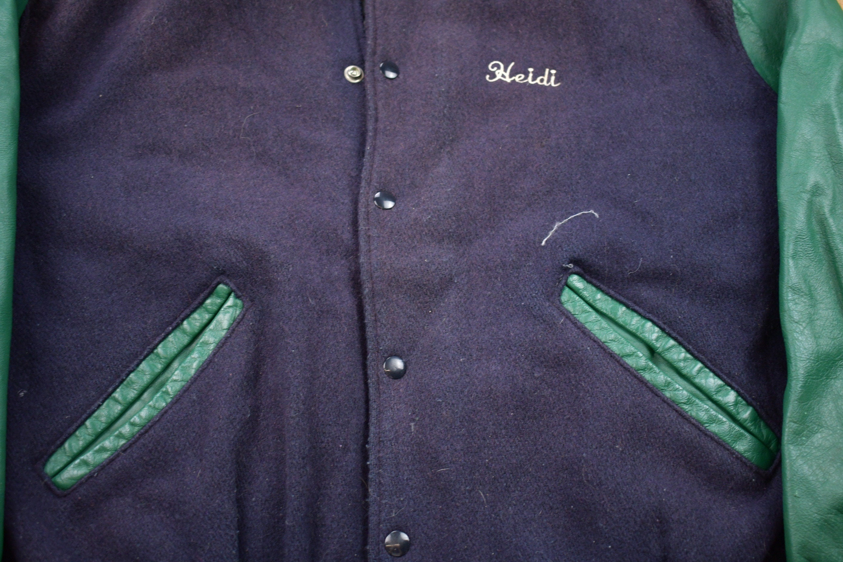 Vintage 1990s Delong Golden Oaks Farm Wool Bomber Jacket