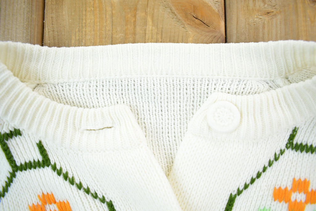 Vintage 1970s Knit Button Up Cardigan Sweater