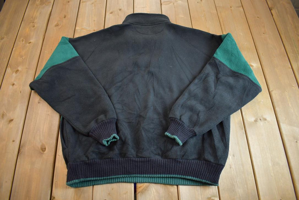 Vintage 1990s Aztec Pattern Quater Zip Fleece Sweater - XL