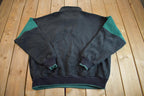 Vintage 1990s Aztec Pattern Quater Zip Fleece Sweater - XL