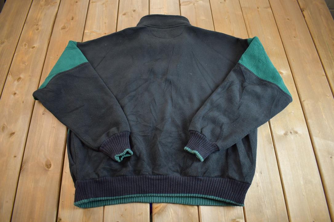 Vintage 1990s Aztec Pattern Quater Zip Fleece Sweater - XL