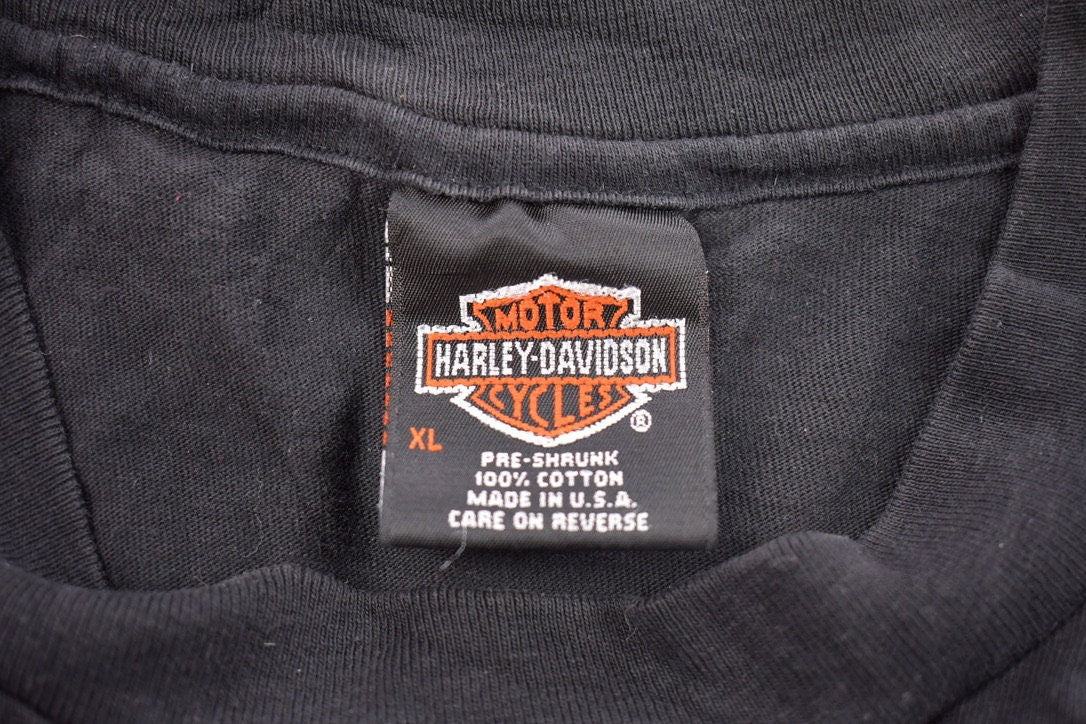 Vintage 1990s Carlton Harley Davidson Mantua Ohio Graphic T-Shirt