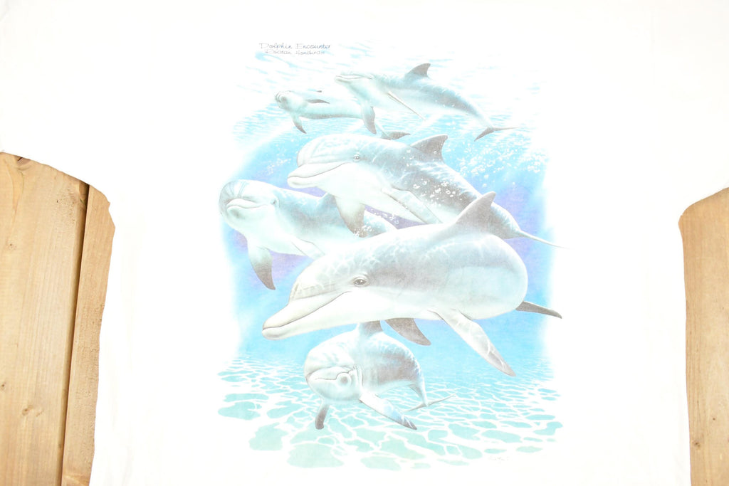 Vintage 1990s Dolphin Shirt Company Souvenir Dolphins T-Shirt Men's L