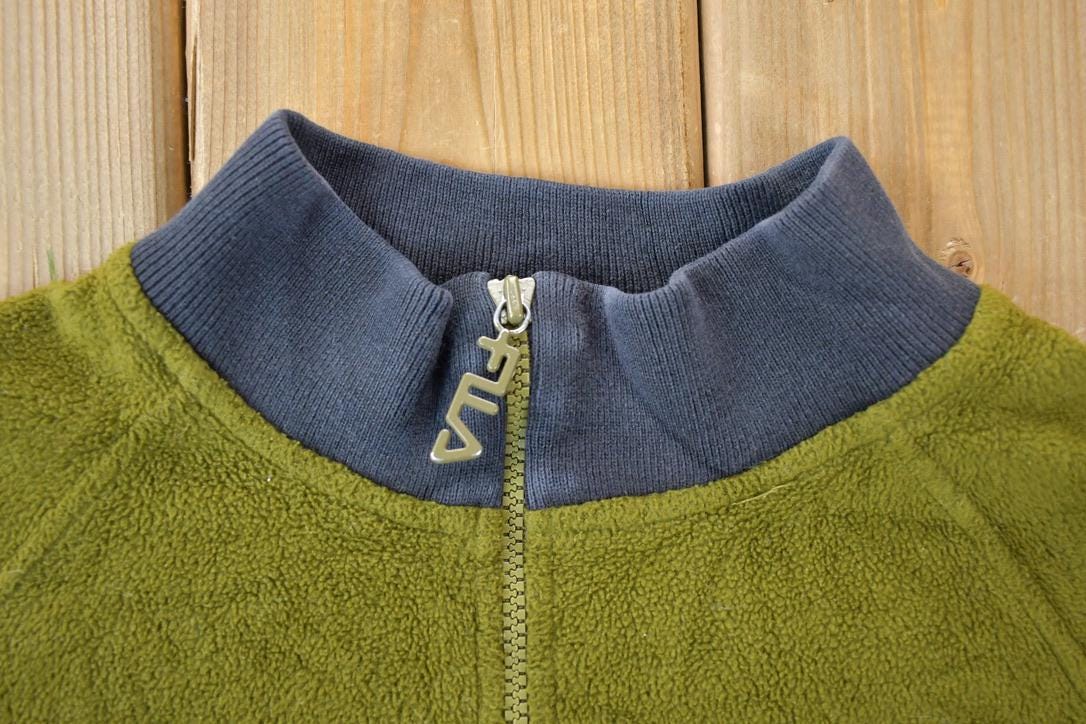 Vintage 1990s Fila Quarter Zip Fleece Sweater