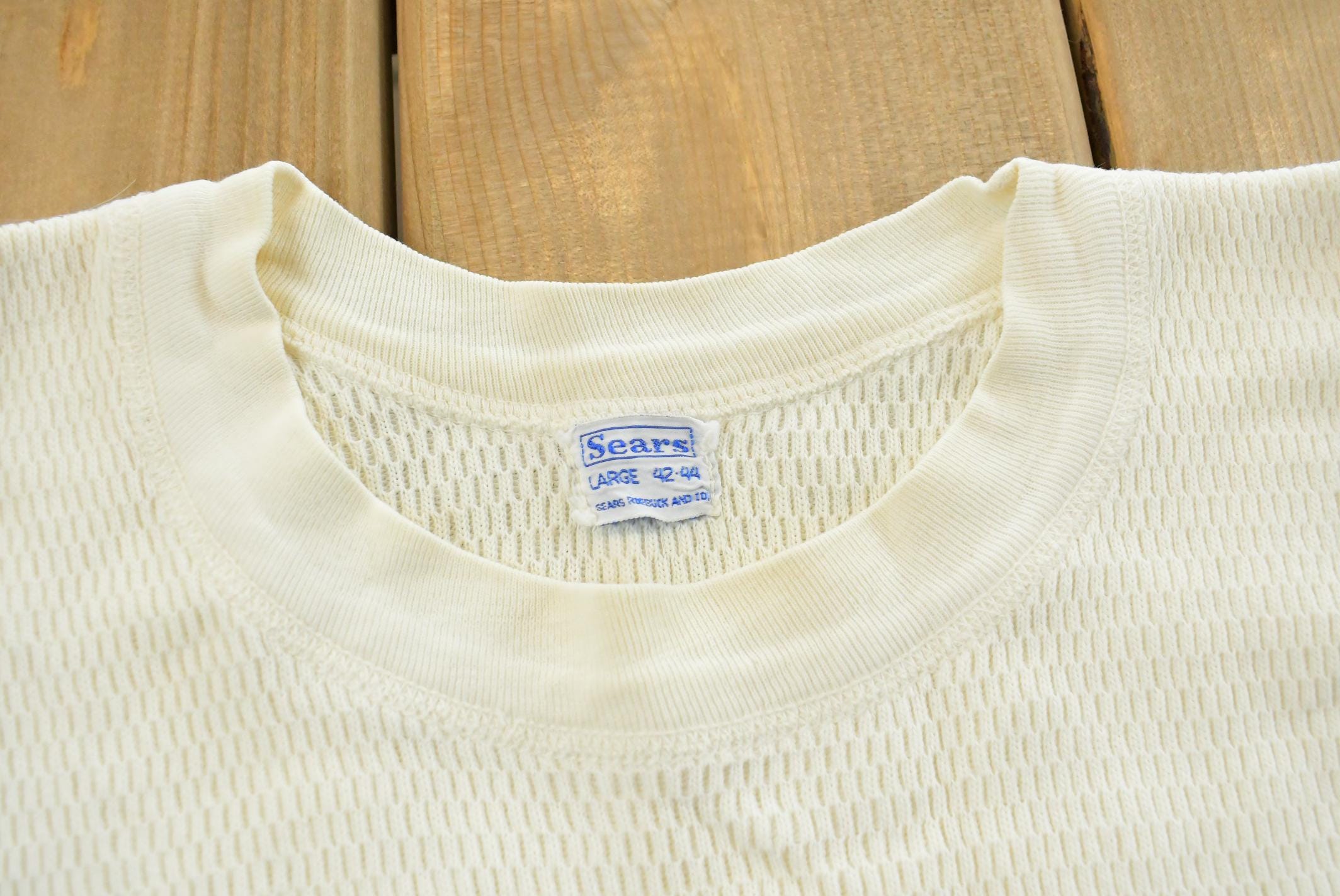 Vintage 1960s Sears Thermal Undershirt Mens S