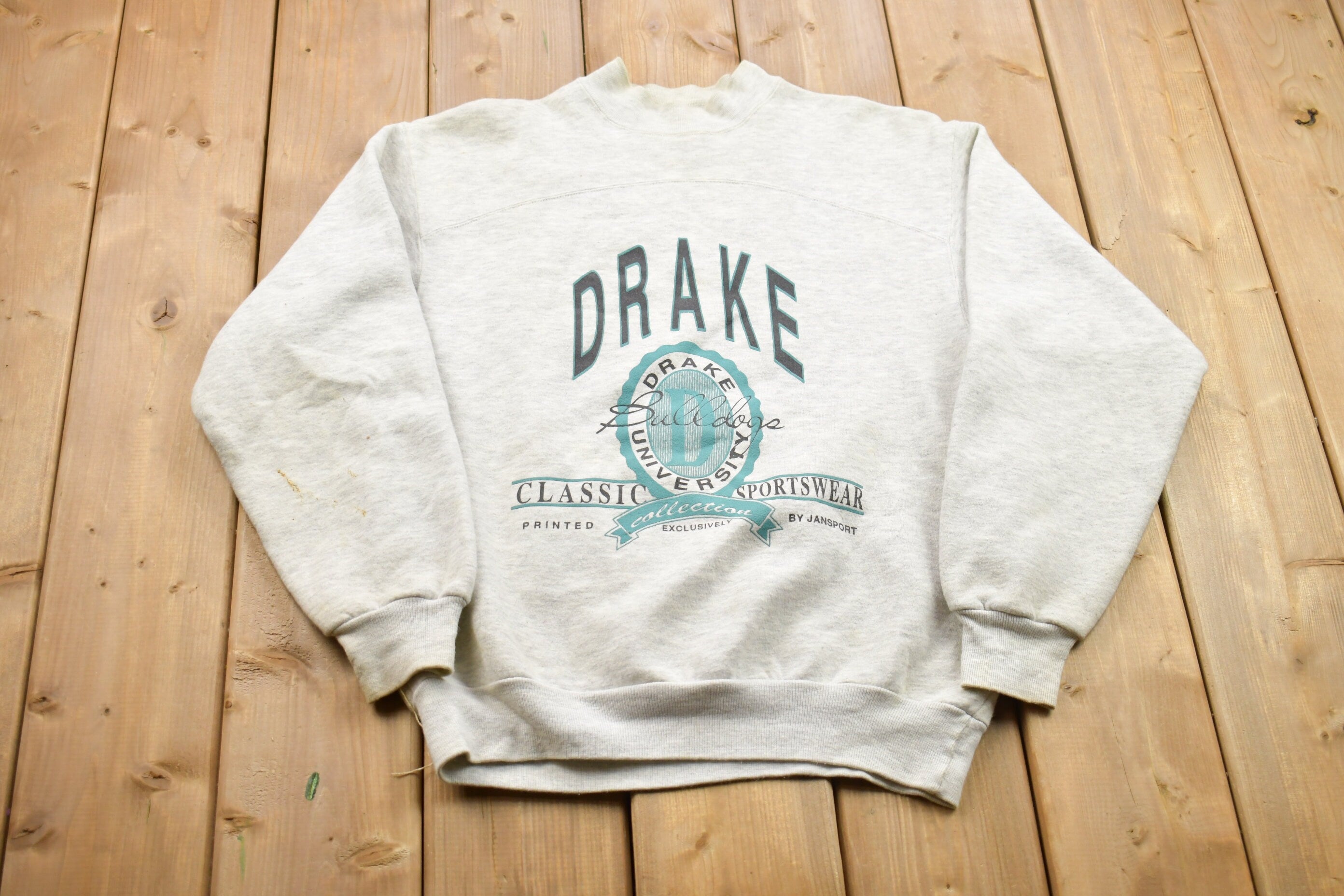 Vintage 1990s Drake University Bulldogs Collegiate Jansport Crewneck NCAA Sweatshirt