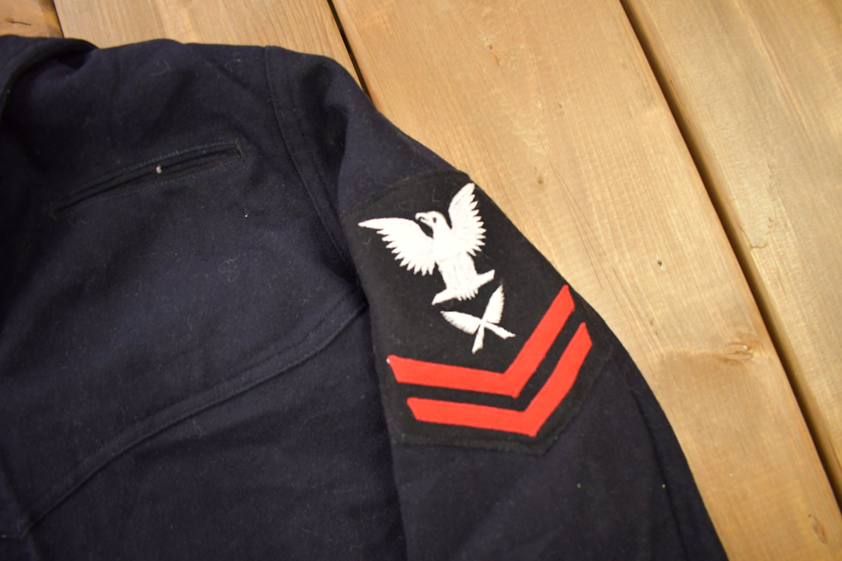 Vintage 1940s WWll Naval Clothing Factory Wool Sweater