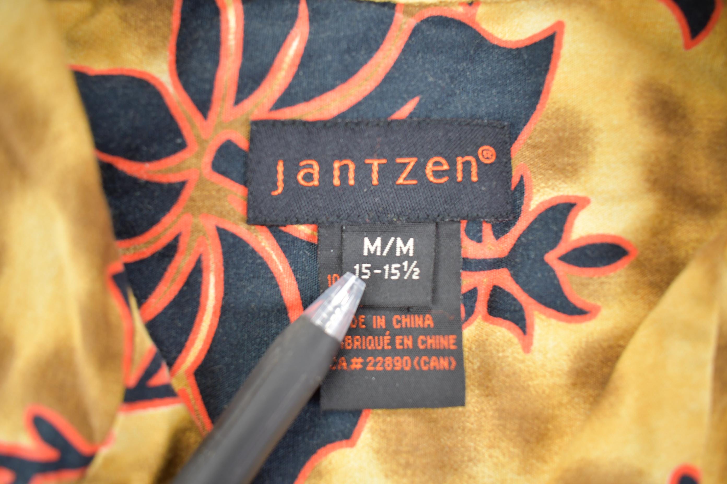 Vintage Y2k Jantzen Funky Floral Hawaiian Button Up Shirt