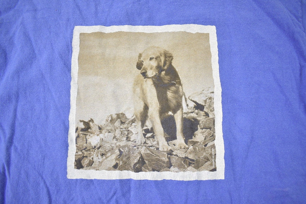 Vintage 1990s Climb High Tail Wag Idaho Dog Theme Graphic T-Shirt Made In USA