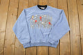 Vintage 1990s Morning Sun Bird Theme Double Collar Crew Neck