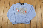 Vintage 1990s Morning Sun Bird Theme Double Collar Crew Neck