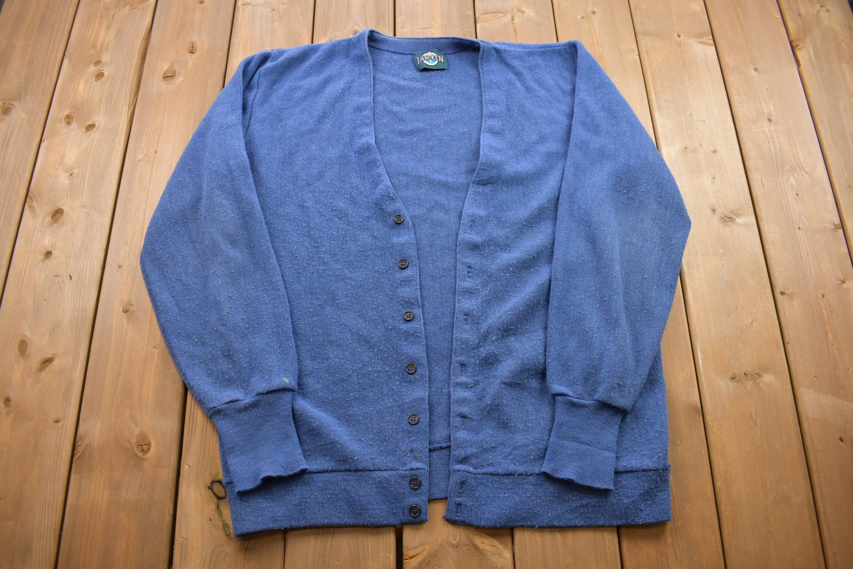 Vintage 1980s Jantzen Knitted Cardigan Sweater