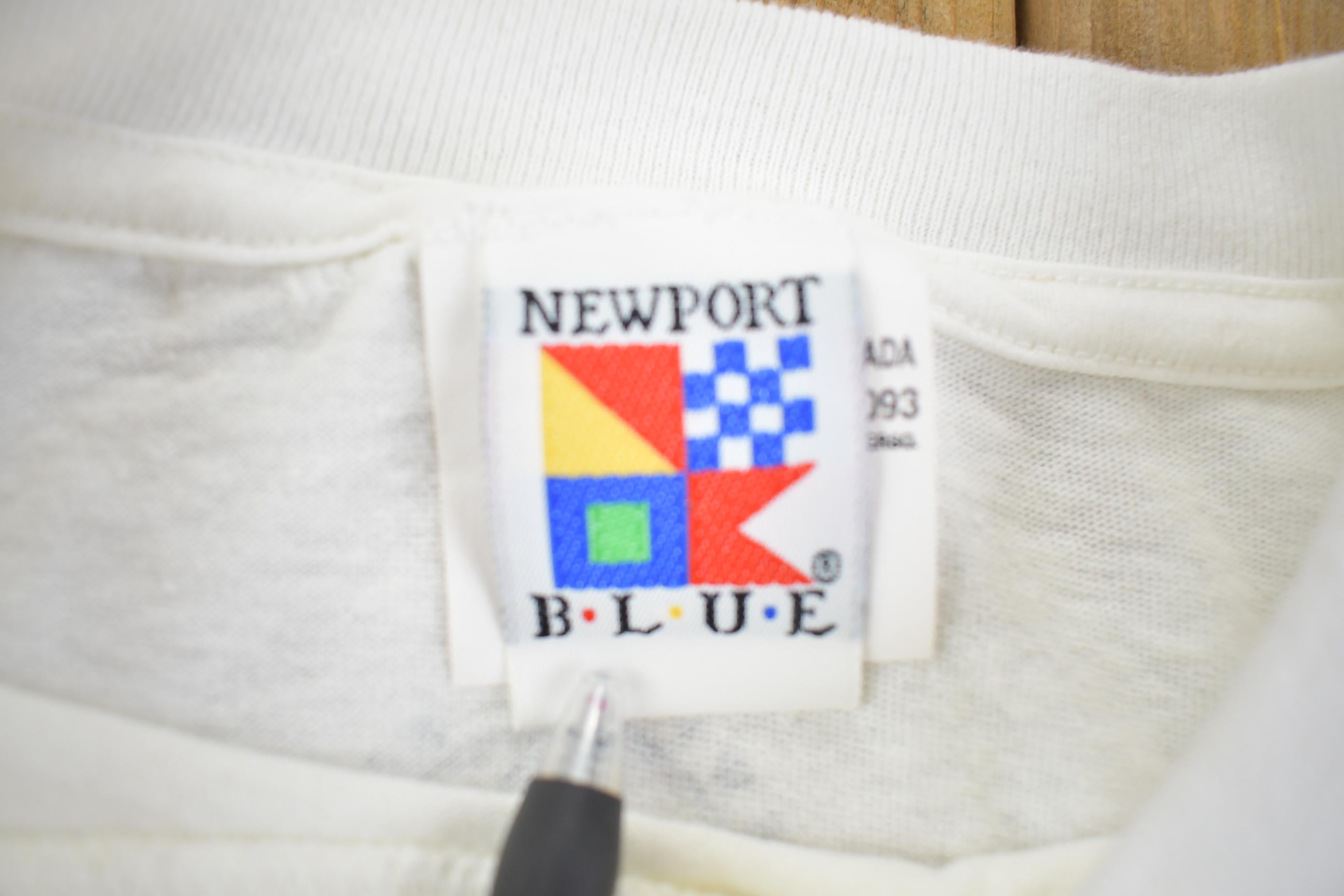 Vintage 1990s New Port Blue Nautical T Shirt