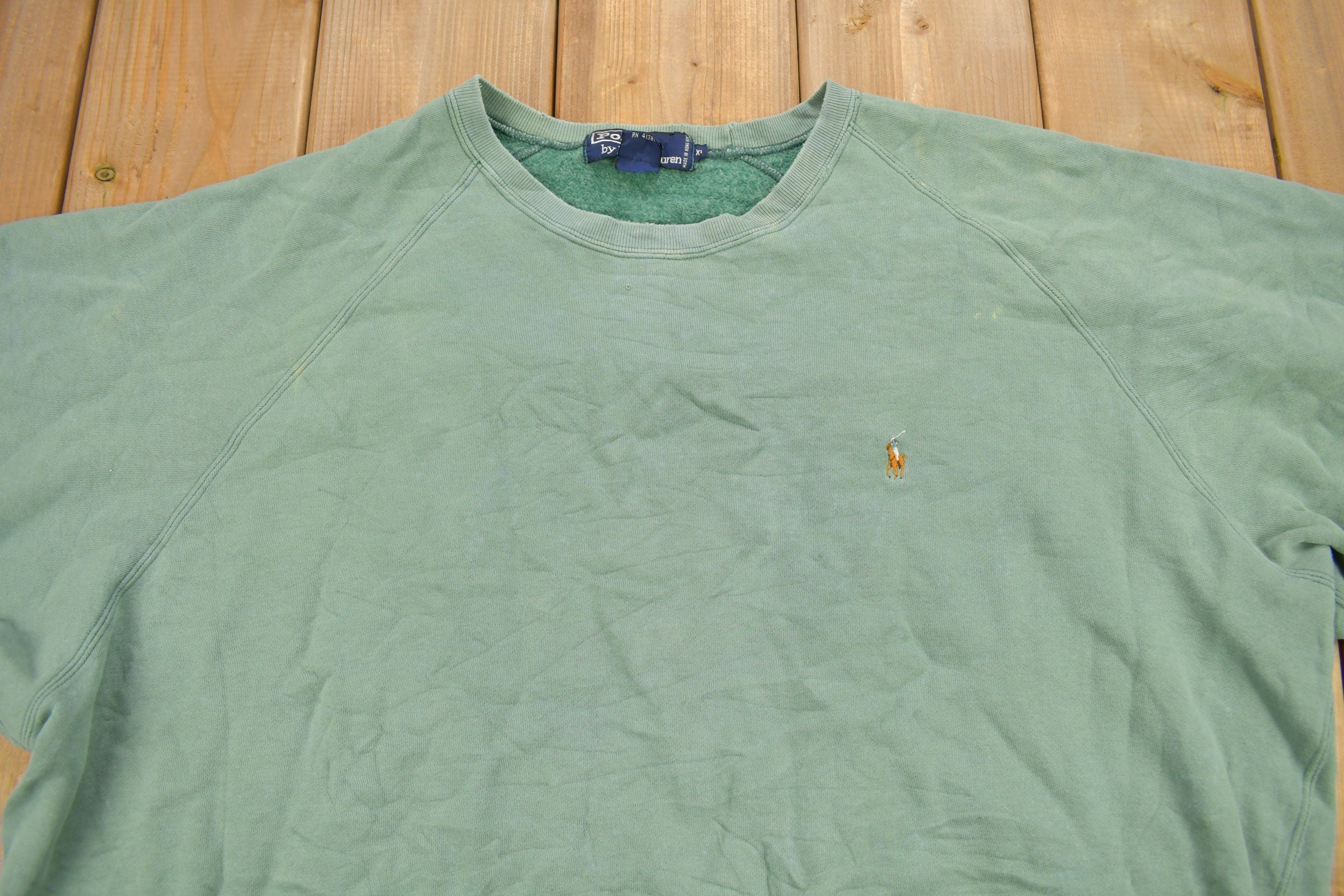 Vintage 1980s Polo Ralph Lauren Small Pony Raglan Crewneck Sweatshirt