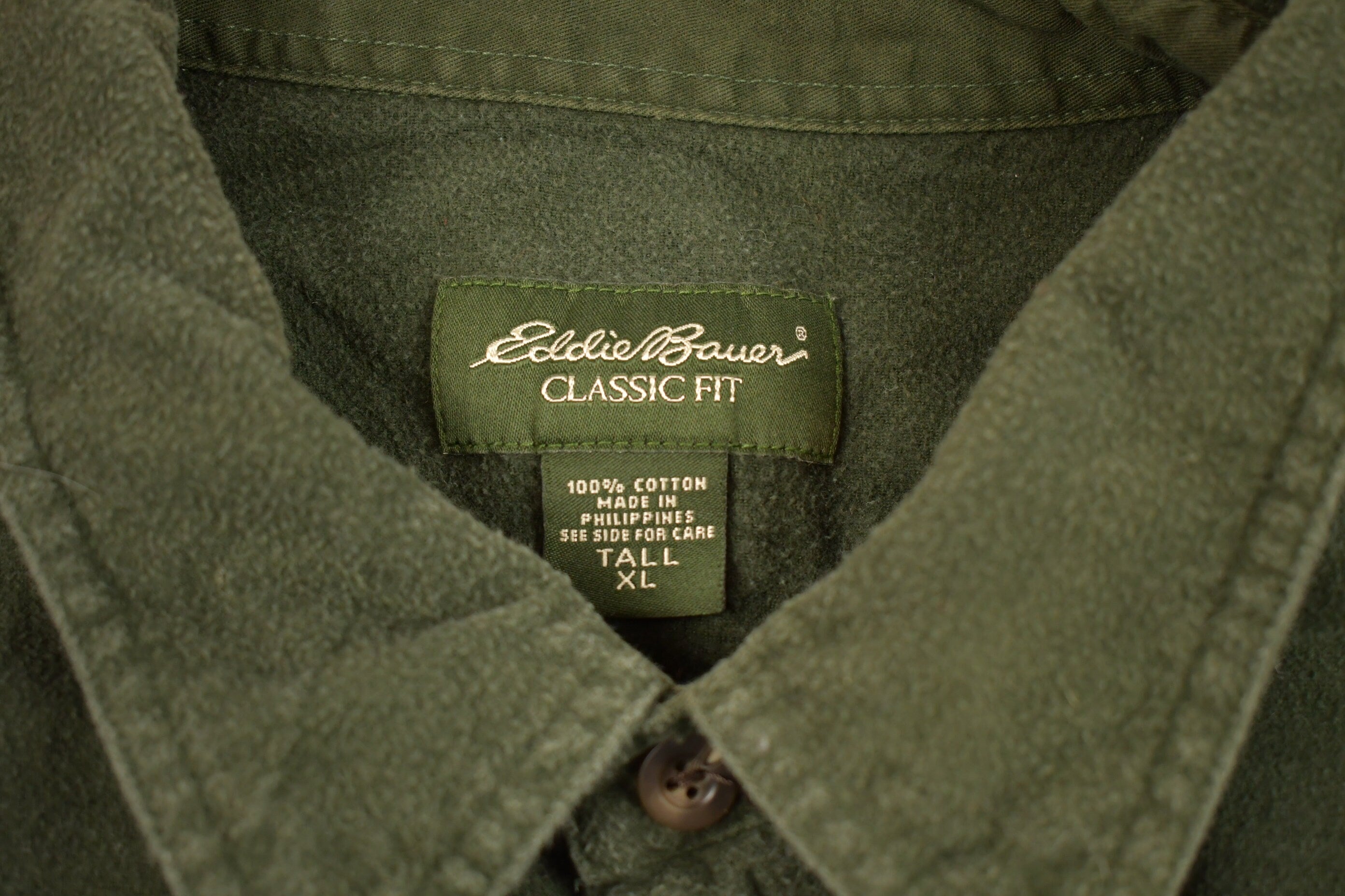 Vintage 1990s Solid Flannel Button Up Shirt