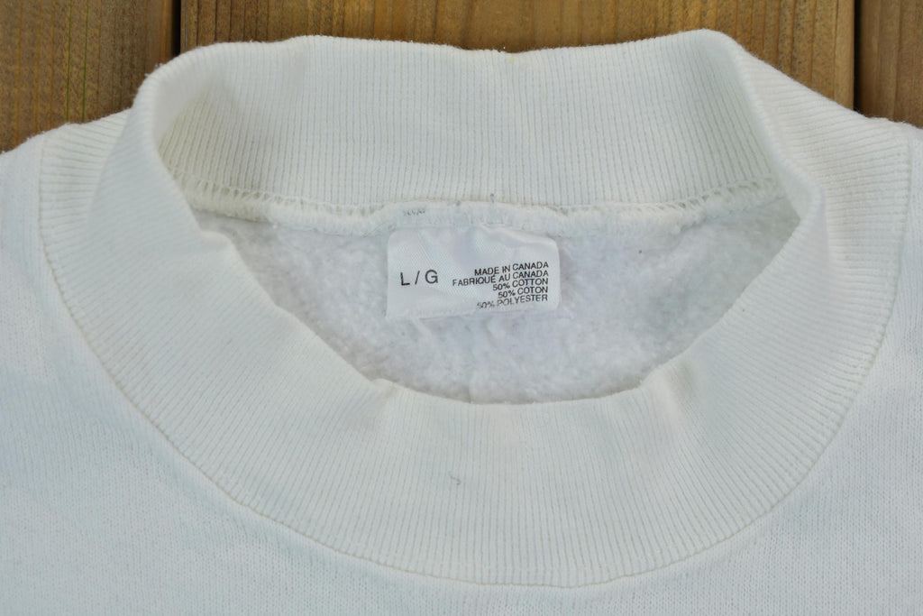 Vintage 1990s blank White Crewneck Sweatshirt