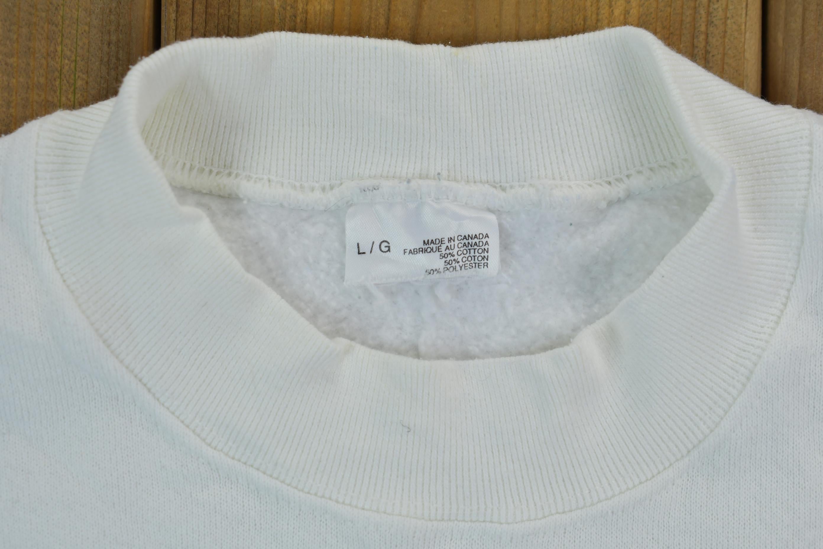 Vintage 1990s blank White Crewneck Sweatshirt
