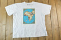 Vintage 1990s Liz Claiborne World Map Souvenir T-Shirt
