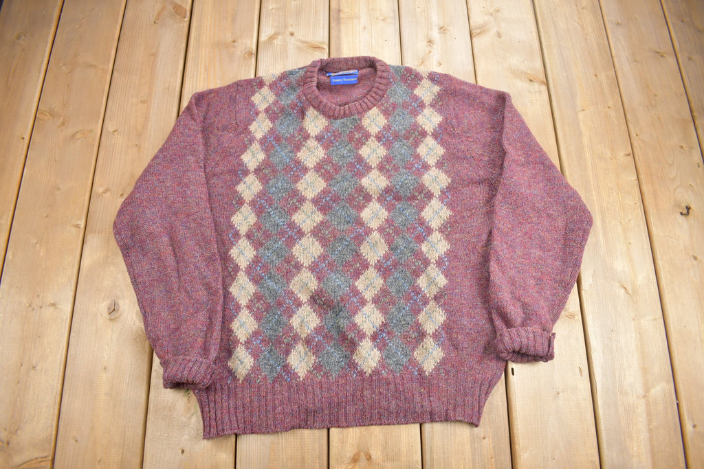 Vintage 1990s Pendleton Country Traditional 100% Virgin Wool Knit Crewneck Sweater