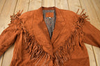 Vintage 1990s Genuine Leather Suede Fringe Jacket