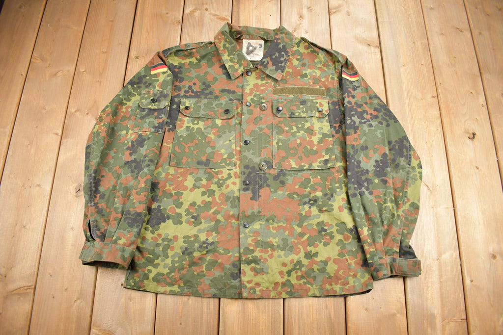 Vintage 1980s Military Camouflaged Jacket