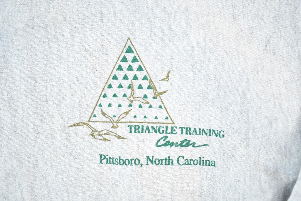 Vintage 1990s Triangle Training Centre Crossgrain Crewneck Sweatshirt Mens L  Made In USA  90s Souvenir Crewneck  Vintage Souvenir