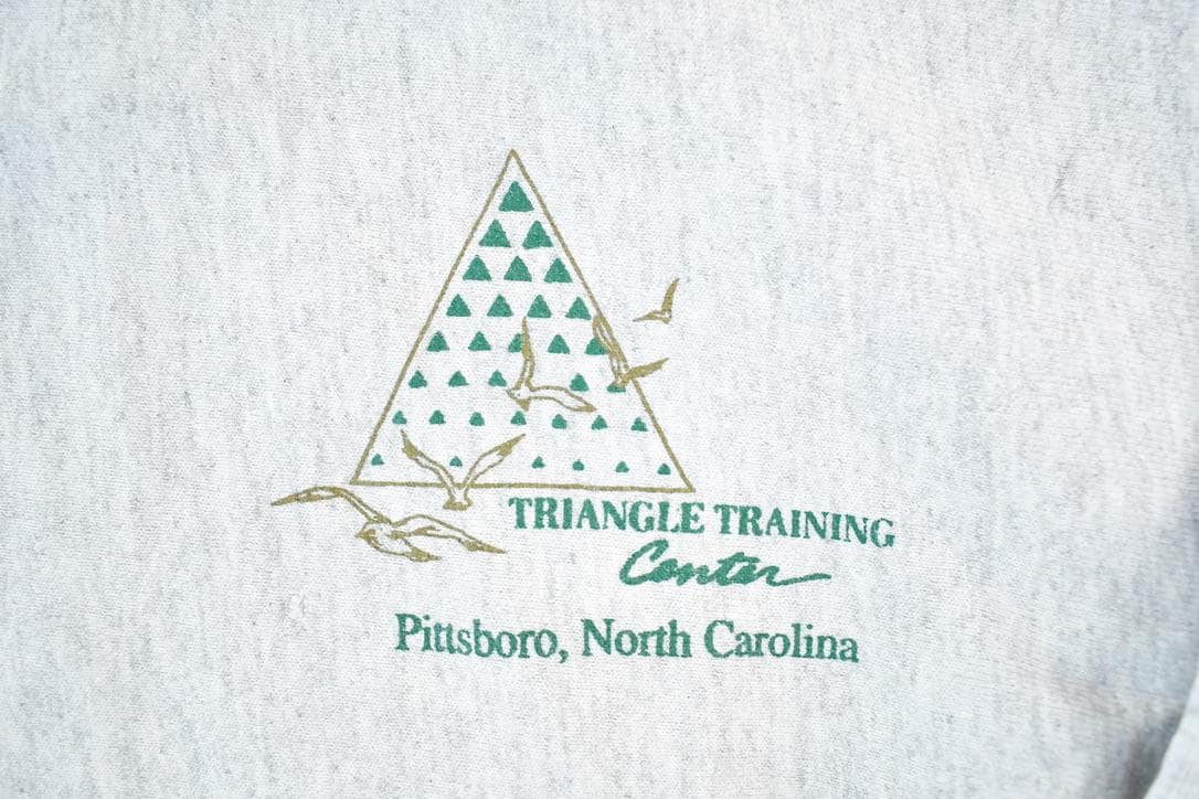 Vintage 1990s Triangle Training Centre Crossgrain Crewneck Sweatshirt Mens L  Made In USA  90s Souvenir Crewneck  Vintage Souvenir