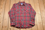 Vintage 1990s Wrangler Plaid Button Up Shirt